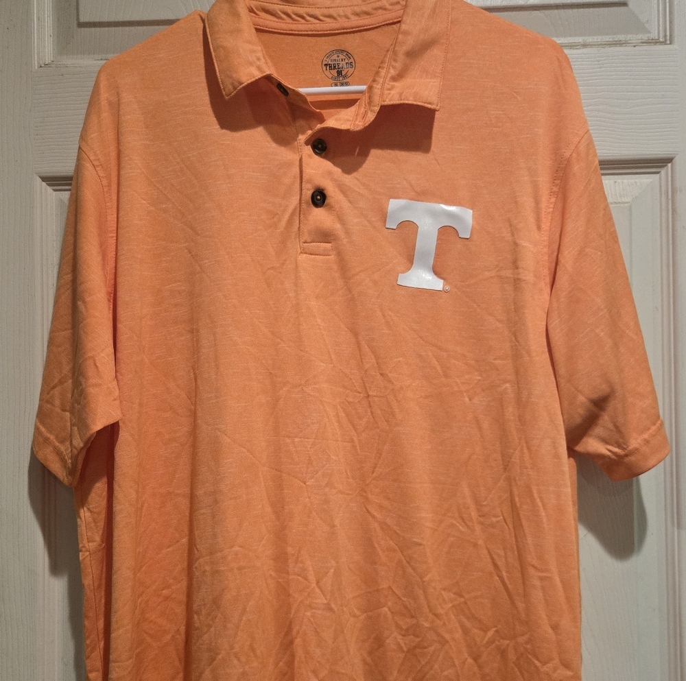 Rivalry Threads Men's 2xl College Team. Tennessee Vols. Orange Polo.